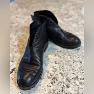 Henry Cuir for Barney’s of New York- Sleek Black Leather Ankle Booties